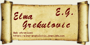 Elma Grekulović vizit kartica